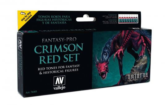 Boxart CRIMSON RED SET 74.103 Vallejo Fantasy Pro