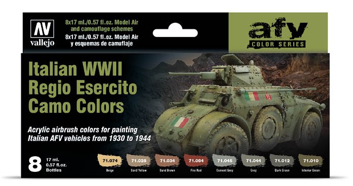 Boxart Italian WWII Regio Esercito Camo Colors 71.645 Vallejo Model Air