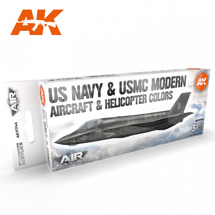 Boxart US Navy & USMC Modern Aircraft & Helicopter Colors AK 11744 AK 3rd Generation - Air