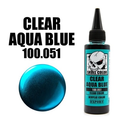 Boxart Clear Aqua Blue 051 Skull Color Clear