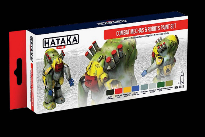 Boxart Combat Mechas & Robots paint set  Hataka Hobby Red Line