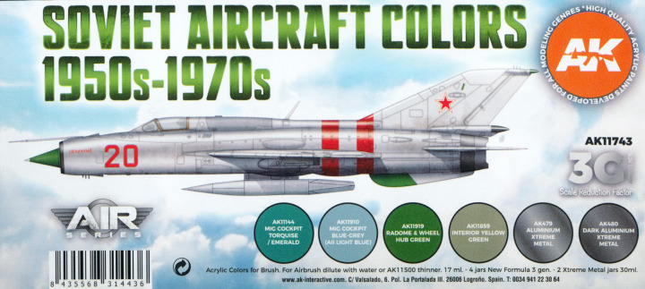 Boxart Soviet aircraft colors 1950s-1970s AK11743 AK 3rd Generation - Air