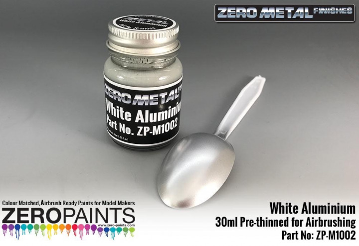 Boxart White Aluminium Paint - 30ml - Zero Metal Finishes  Zero Paints