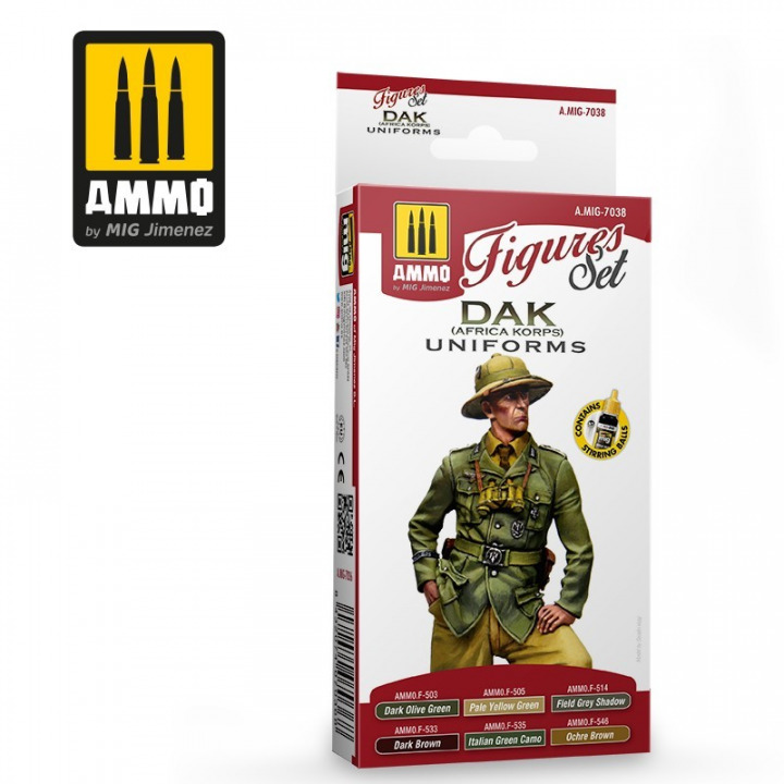 Boxart DAK Uniforms (Africa Korps) Figures Set A.MIG-7038 Ammo by Mig Jimenez