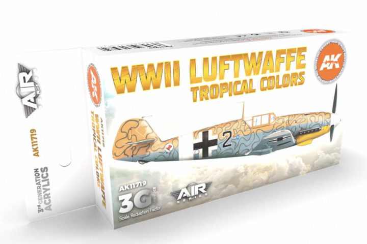 Boxart WWII Luftwaffe Tropical Colors Set AK 11719 AK 3rd Generation - Air