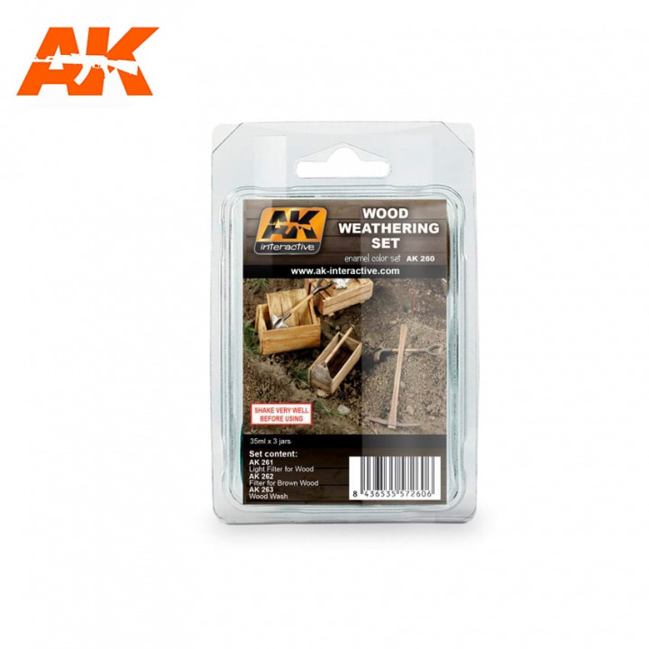 Boxart Wood Weathering Set AK 260 AK Interactive