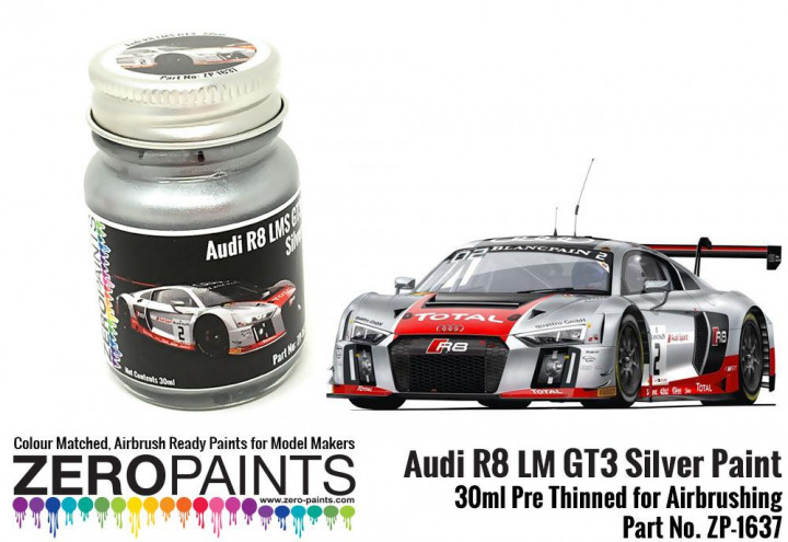 Boxart Audi R8 LM GT3 Silver  Zero Paints