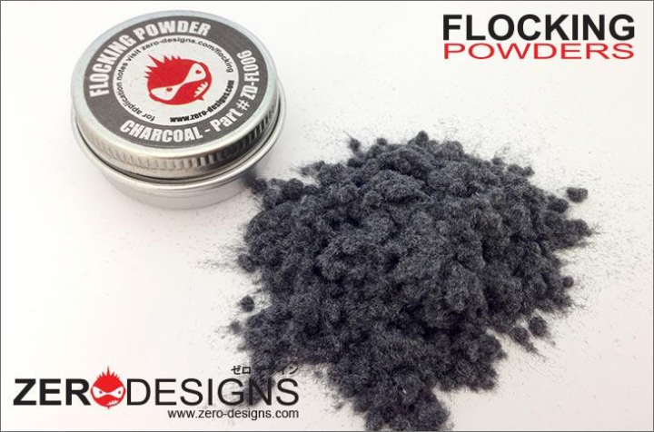 Boxart Flocking Powder - Charcoal (Grey)  Zero Paints