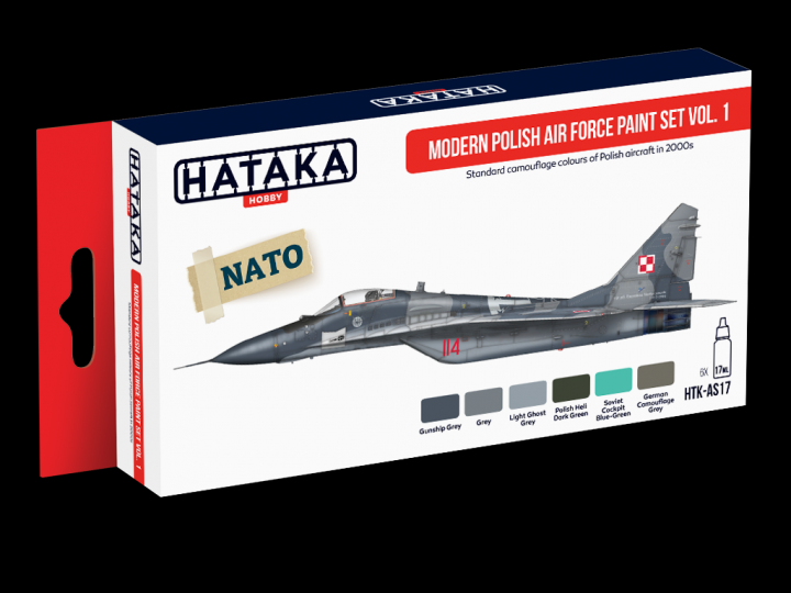 Boxart Modern Polish Air Force Paint Set Vol. 1 HTK-AS17 Hataka Hobby Red Line