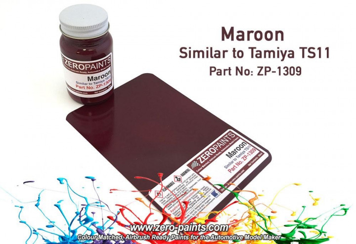 Boxart Maroon Paint - Similar to TS11 60ml - ZP-1309  Zero Paints