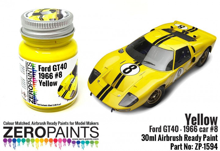 Boxart Ford GT40 - 1966 Car #8 Yellow  Zero Paints