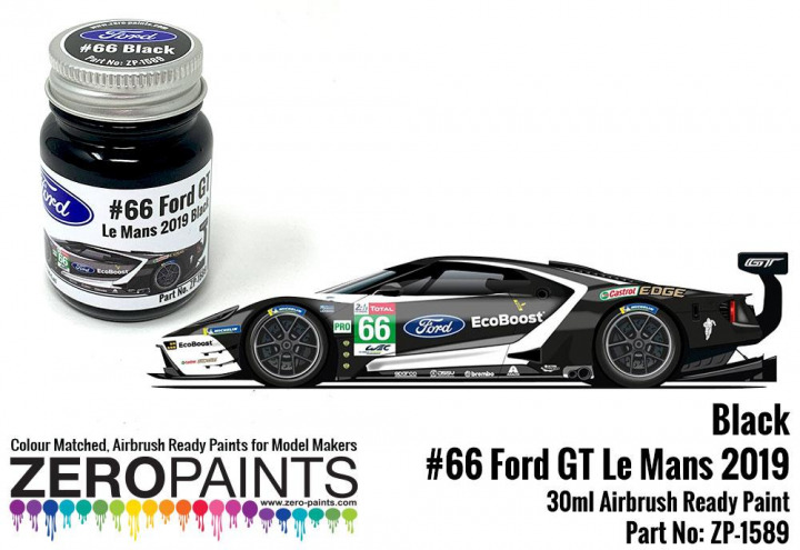 Boxart #66 Ford GT Le Mans Black  Zero Paints
