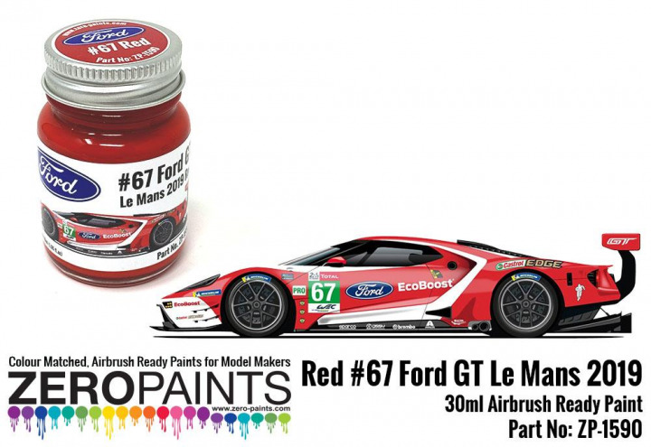 Boxart #67 Ford GT Le Mans Red  Zero Paints