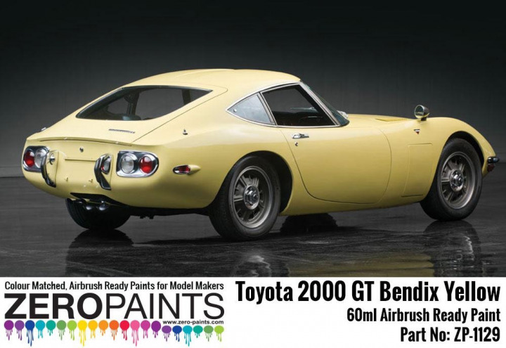 Boxart Toyota 2000GT Bendix Yellow Paint  Zero Paints