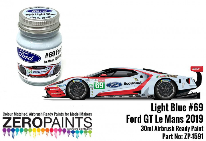 Boxart #69 Ford GT Le Mans Light Blue  Zero Paints