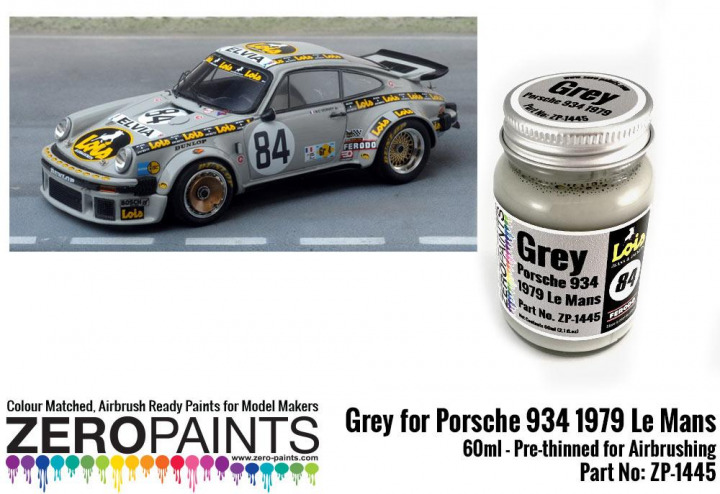 Boxart Grey for Porsche 934 1979 #84 Le Mans  Zero Paints
