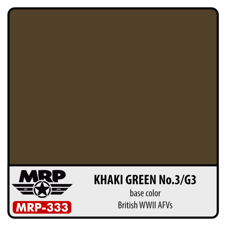 Boxart haki Green No.3/G3 (British WWII AFV) (Base Colour)  MR.Paint