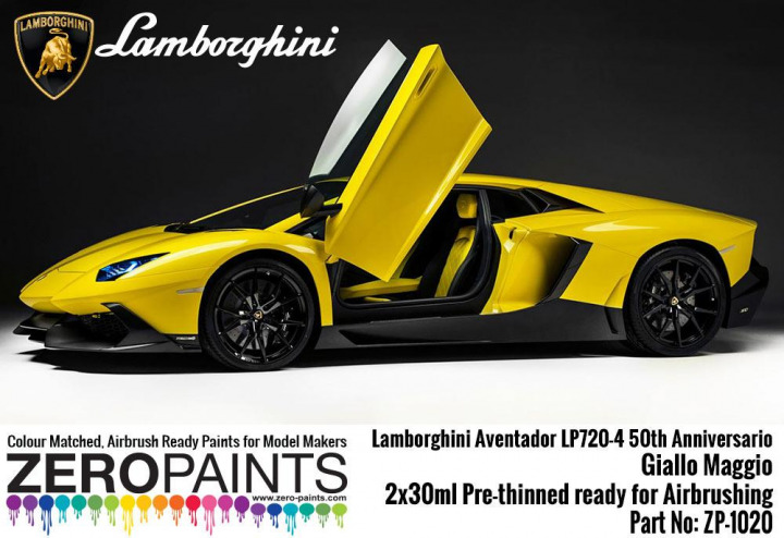 Boxart Lamborghini Aventador LP720-4 50th Anniv 50° Giallo Maggio  Zero Paints