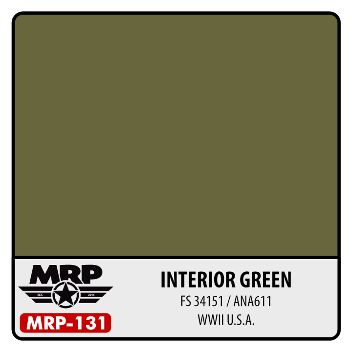 Boxart WWII US - Interior Green ANA611 / FS34151  MR.Paint