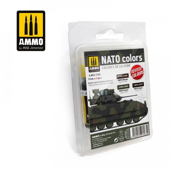 Boxart NATO Colors (Revised Colours) A.MIG-7188 Ammo by Mig Jimenez