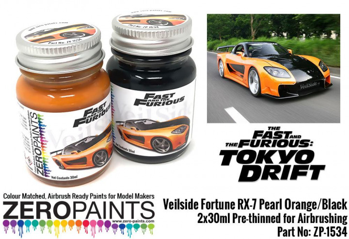 Boxart Veilside Fortune RX-7 Pearl Orange/Black  Zero Paints