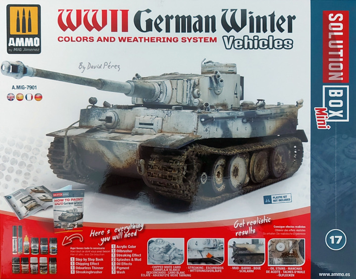 Boxart Solution Box MINI - How to paint WWII German winter vehicles A.MIG-7901 Ammo by Mig Jimenez