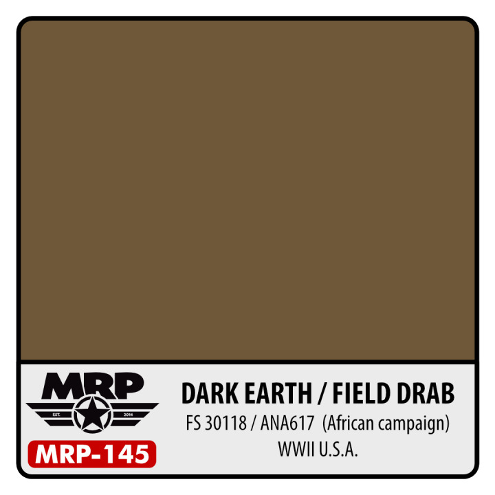 Boxart WWII US - Dark Earth / Field Drab - FS30118/ANA617 (Africa)  MR.Paint