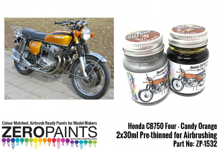 Boxart Honda CB750 Four - Candy Orange  Zero Paints