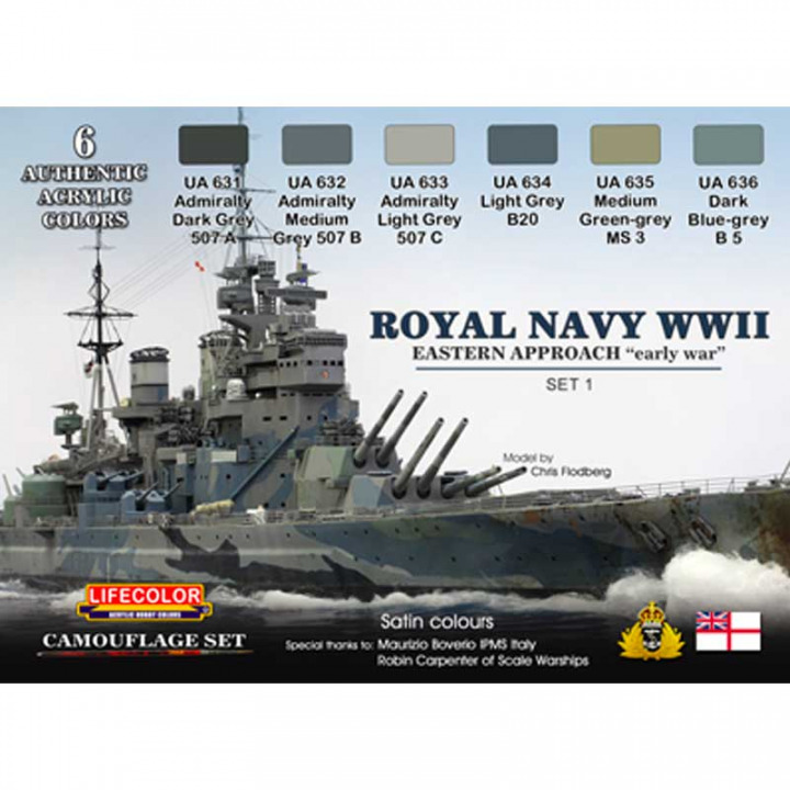 Boxart Royal Navy WWII Eastern Approach "early war" Set 1  Lifecolor