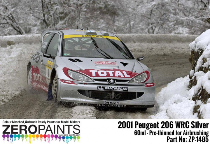 Boxart Peugeot 206 WRC 2001 'Platinum Silver'  Zero Paints