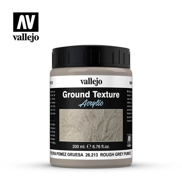 Boxart Acrylic Ground Texture - Rough Grey Pumice  Vallejo Diorama Effects