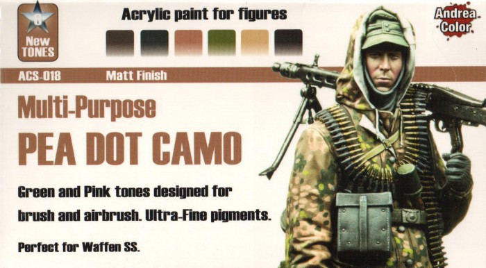 Boxart Pea Camo Paint Set  (6x17ml) ACS-018 Andrea Color