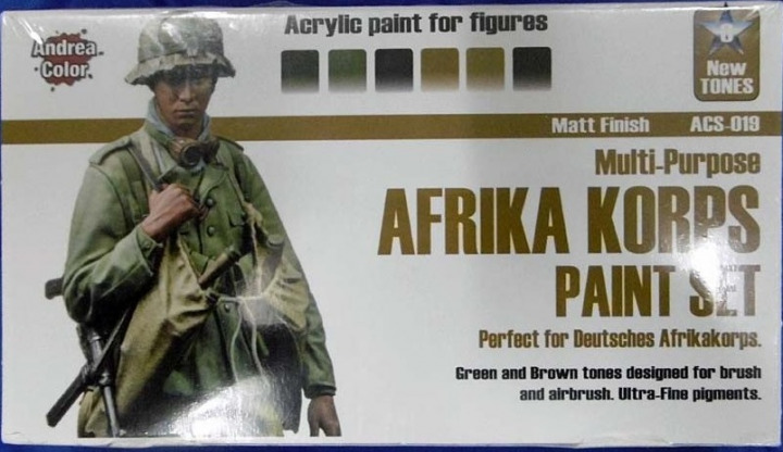 Boxart Africa Korps Paint Set (6x17ml) ACS-019 Andrea Color