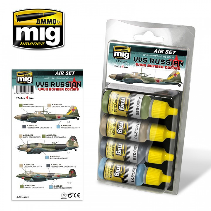 Boxart VVS RUSSIAN WWII BOMBER COLORS  Ammo by Mig Jimenez