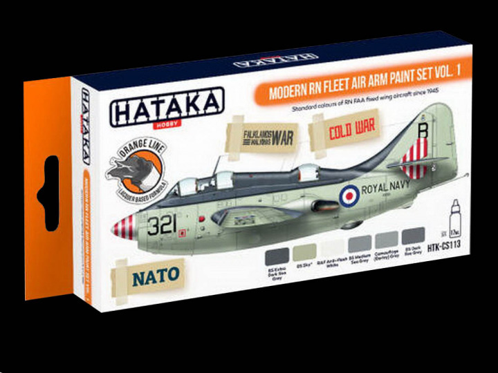 Boxart Modern RN Fleet Air Arm paint set vol. 1  Hataka Hobby Orange Line