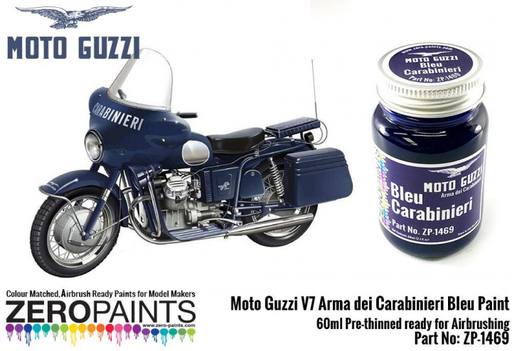 Boxart Moto Guzzi V7 Arma dei Carabinieri Bleu  Zero Paints