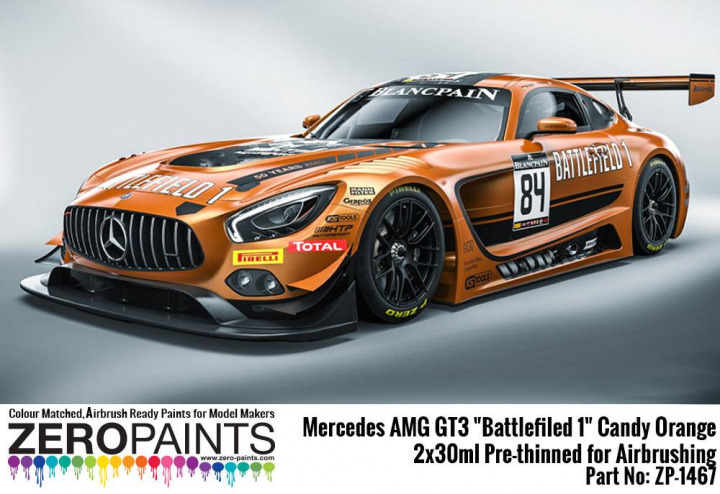 Boxart Mercedes AMG GT3 "Battlefield 1" Candy Orange  Zero Paints