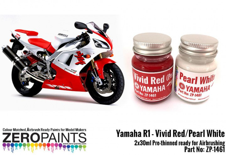 Boxart Yamaha YZF R1 Vivid Red / Pearl White  Zero Paints