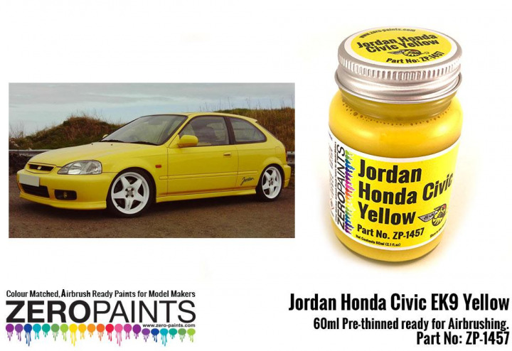 Boxart Jordan Honda Civic EK9 Yellow  Zero Paints