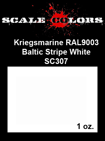 Boxart RAL 9003 Kriegsmarine Baltic Stripe White SC307 Scale Colors