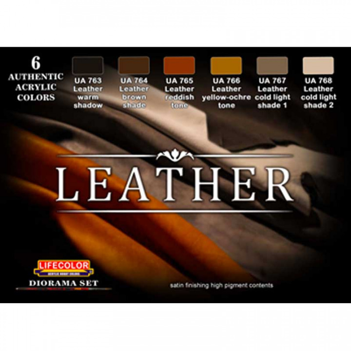 Boxart Leather Paint Set  Lifecolor
