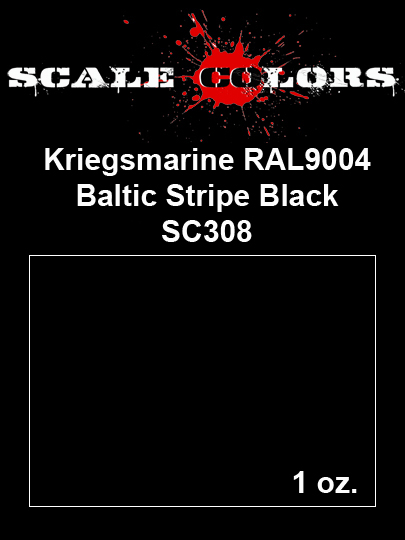 Boxart RAL 9004 Kriegsmarine Baltic Stripe Black SC308 Scale Colors