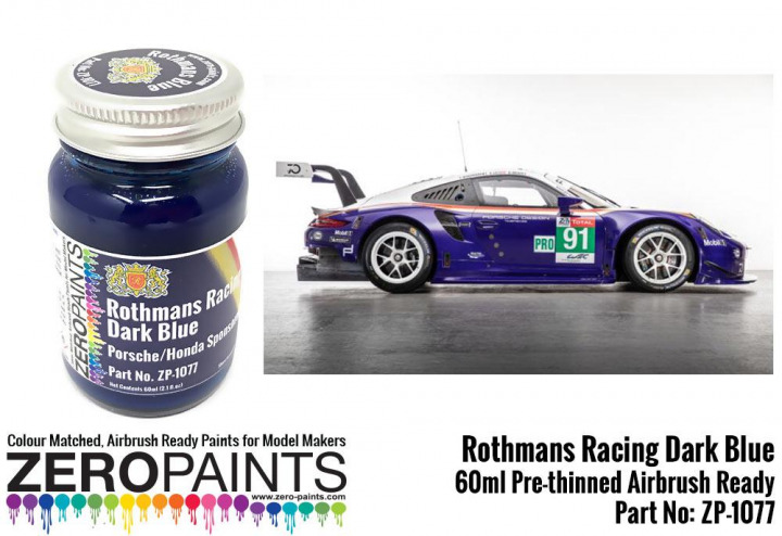 Boxart Rothmans Racing Dark Blue Porsche/Honda  Zero Paints