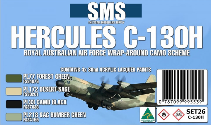 Boxart RAAF HERCULES C-130H Colour Set SET26 SMS