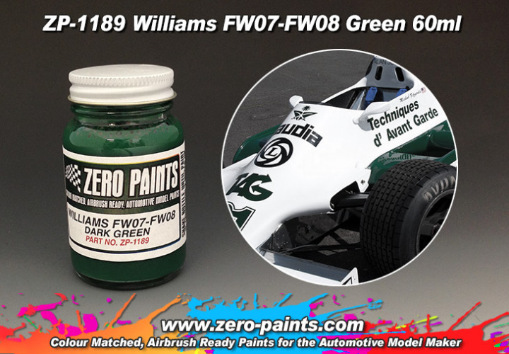 Boxart Williams FW07 - FW08 Green  Zero Paints