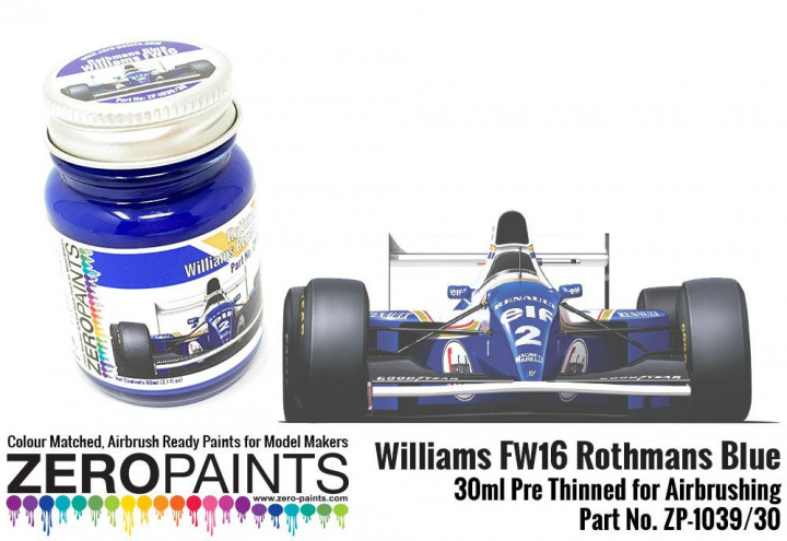 Boxart Williams FW16 Rothmans Blue  Zero Paints