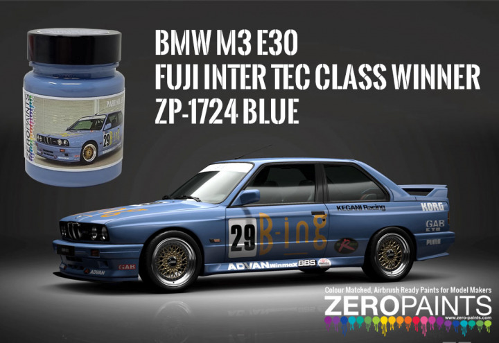 Boxart BMW M3 E30 90's Fuji Intertec Class Winner - Blue  Zero Paints