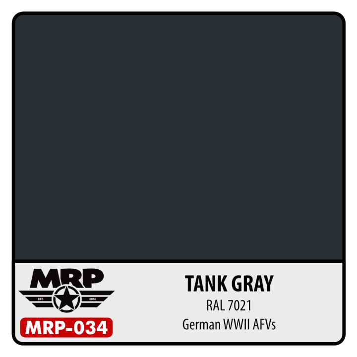 Boxart Tank Grey - WWII German AFV's RAL 7021  MR.Paint
