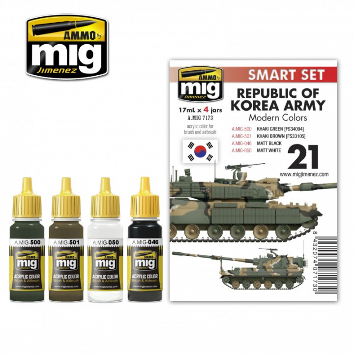Boxart Republic of Korea Army Modern Colors  Ammo by Mig Jimenez