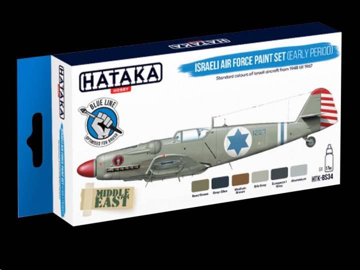 Boxart Israeli Air Force Paint Set (Early Period)  Hataka Hobby Orange Line